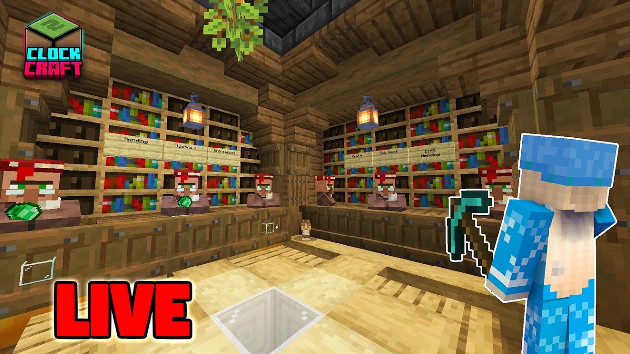 Clock Craft SMP - LIVE - Villagers & Base Building