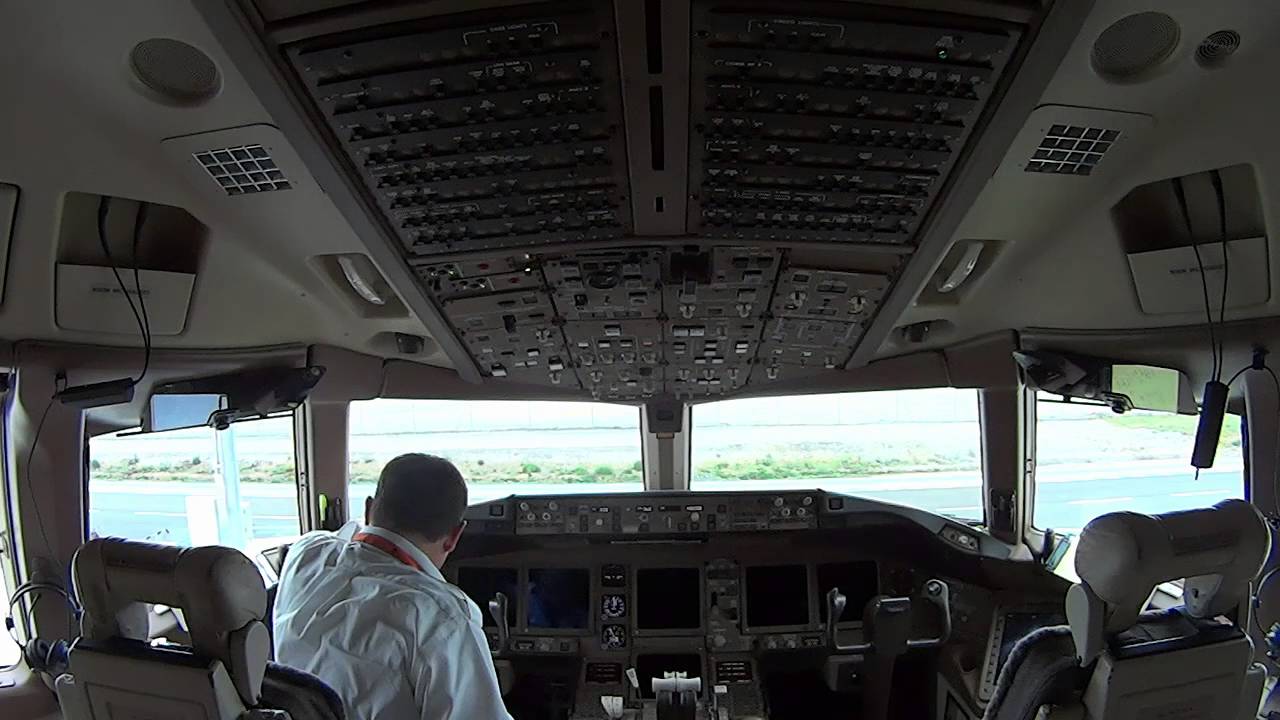 Boeing 777 Preflight | Cockpit Powering Up | Lyon, France