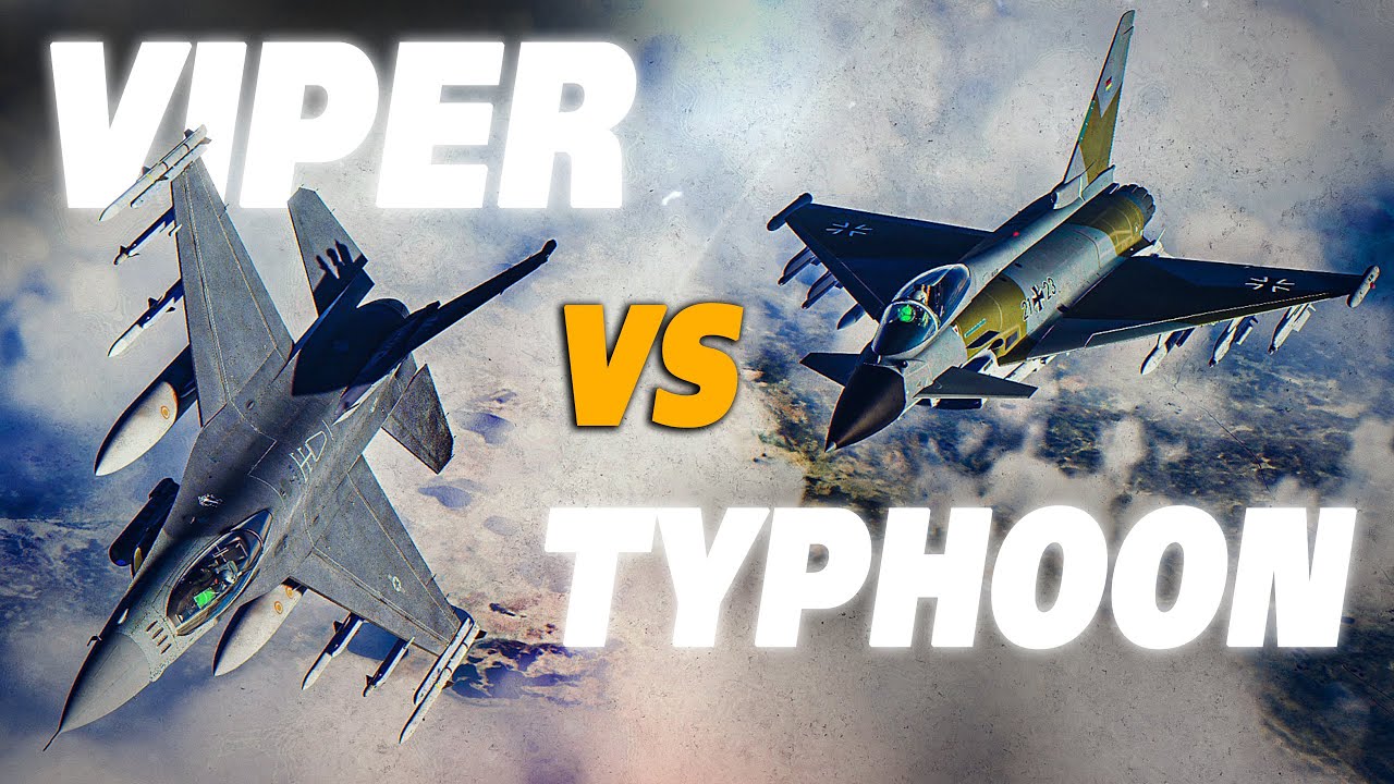 F-16C Viper против Eurofighter Typhoon EF2000 DOGFIGHT | Цифровой боевой симулятор | DCS |