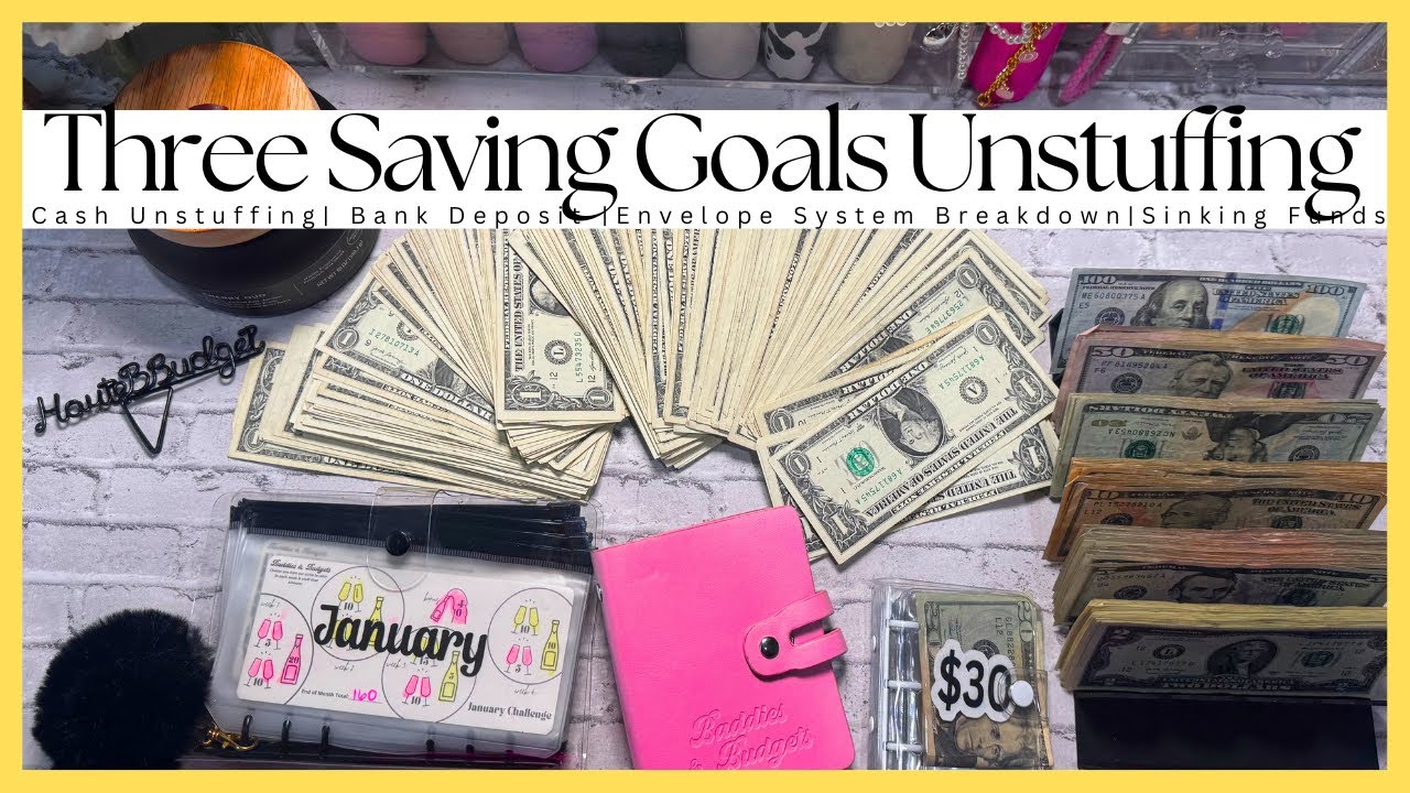 3 BIG SAVING CHALLENGES UNSTUFFING | $3900 BANK DEPOSIT | ENVELOPE SYSTEM BREAKDOWN | SINKING FUNDS