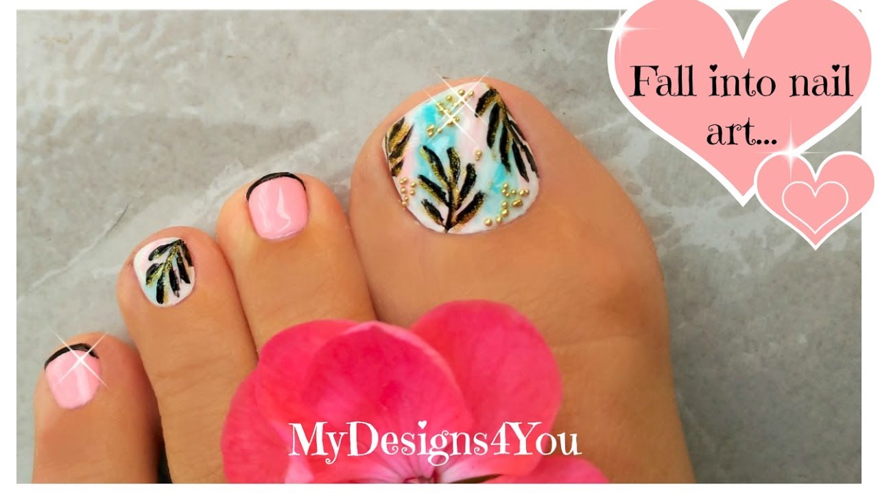 Exotic Toenail Art Tutorial | Luxurious Tropical Pedicure ♥ Педикюр