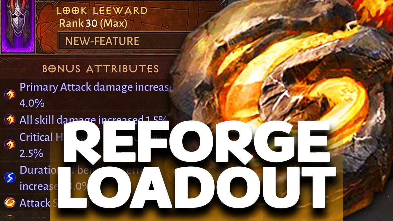 HOW TO USE REFORGE LOADOUT? | Diablo Immortal
