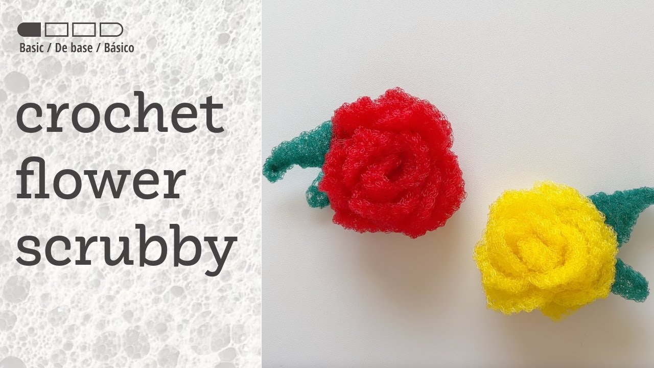 Crochet Flower Scrubby Tutorial