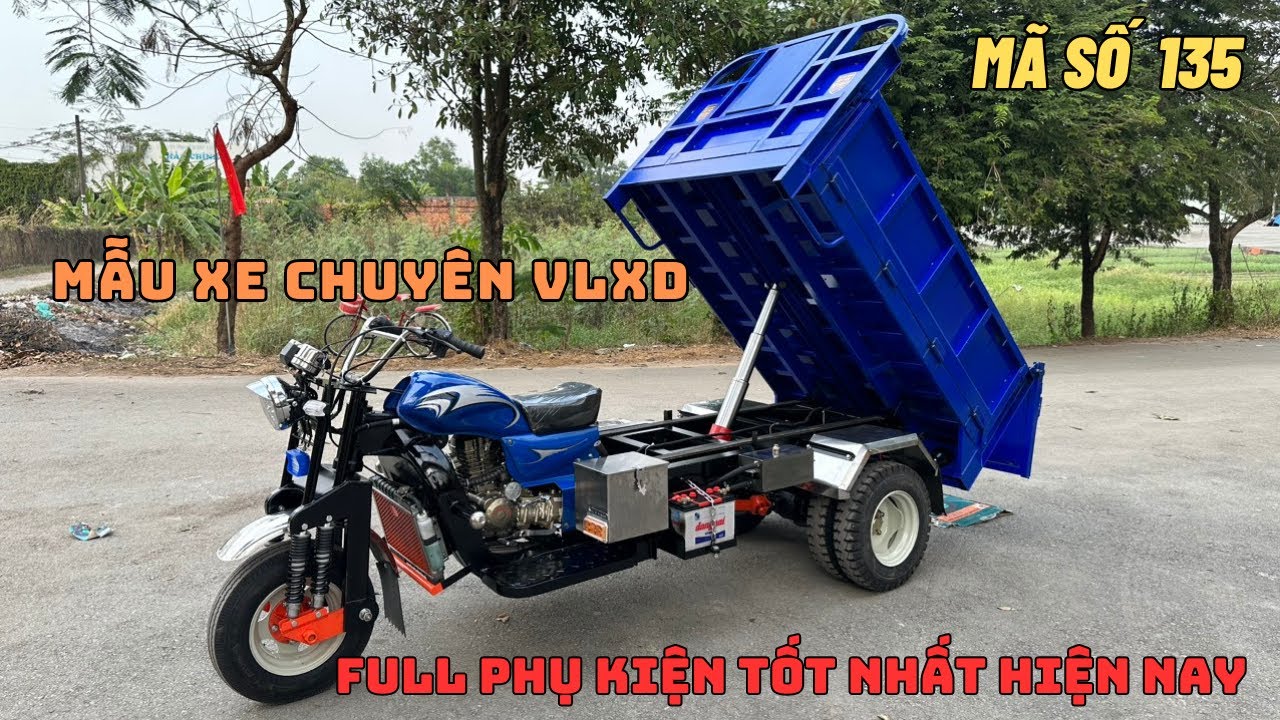Review mẫu xe ba gác đặt chuyên VLXD full phụ kiện tốt nhất hiện nay. Lh 0878.98.7777