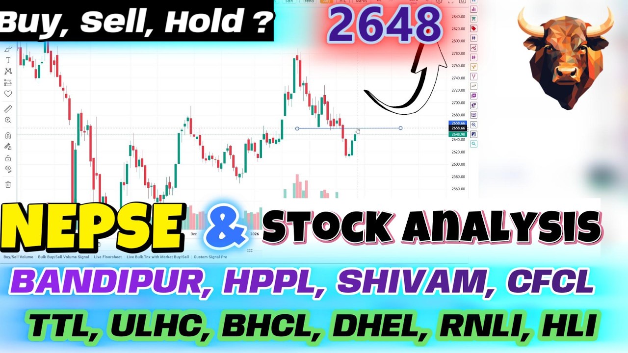 Feb 25 | Nepse & Stock Analysis | BANDIPUR, HPPL, SHIVAM, CFCL, TTL, ULHC, BHCL, DHEL, RNLI, HLI