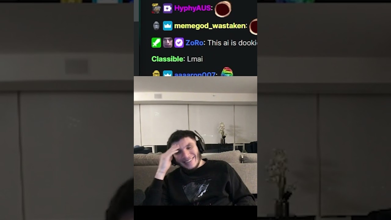 Train reacts to AI generated version of himself