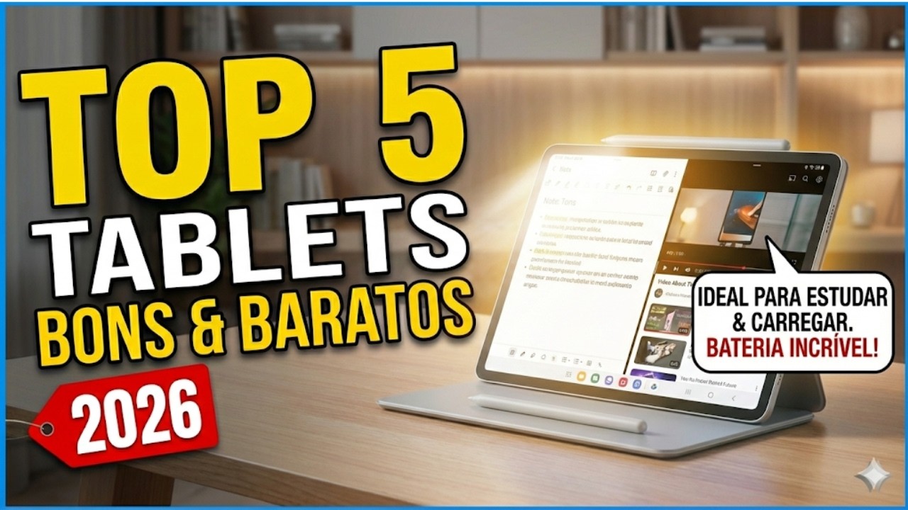 TOP 5 Tablets Custo-Benefício 2026 | Não Compre o Errado (Teste Real de Desempenho!)