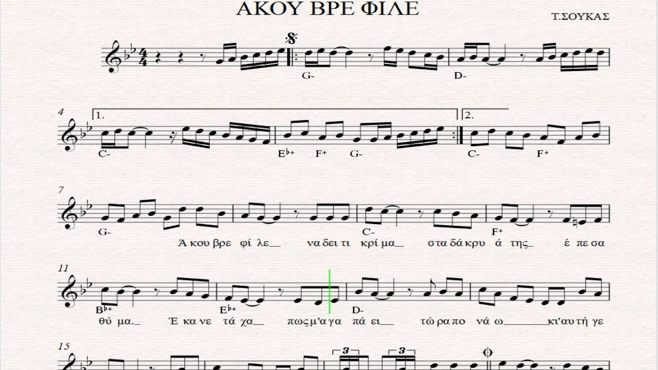 ΑΚΟΥ ΒΡΕ ΦΙΛE ΠΑΡΤΙΤΟΥΡΑ - Τ. ΣΟΥΚΑΣ