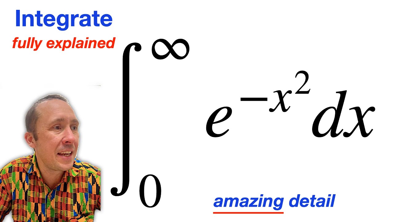 Integral of e^-x^2 from 0 to infinity - super detailed! 💪