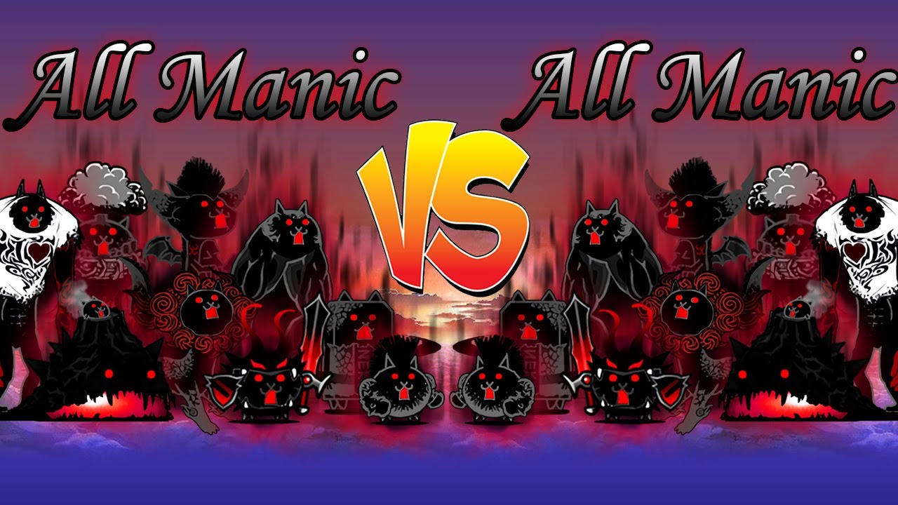The Battle Cats - All Black Manic VS All Black Manic!