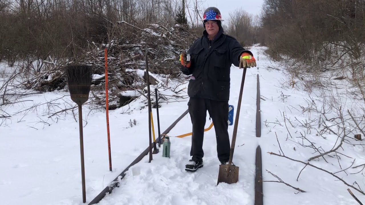 Track work. we bought an abandoned railroad.