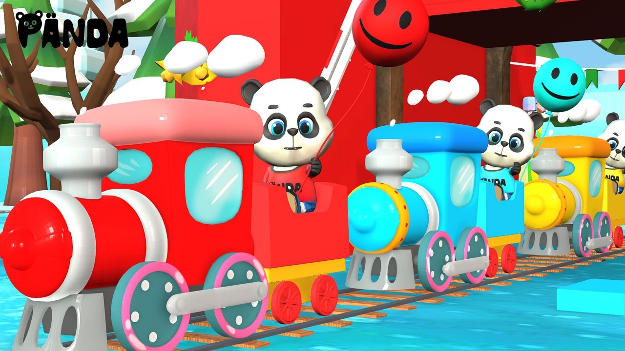 Train Choo Choo Song | Colorful Train | Nursery Rhymes & Kids Songs