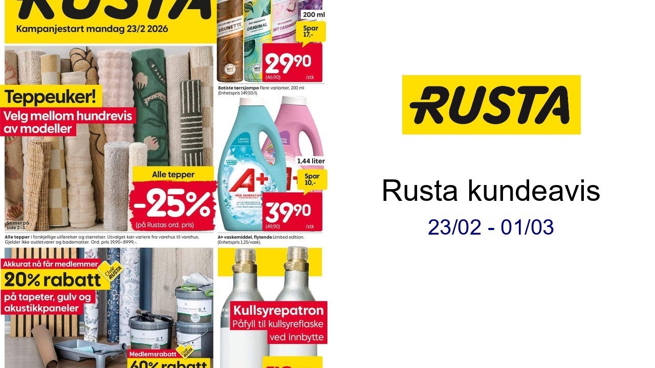 Rusta kundeavis 23/02 - 01/03