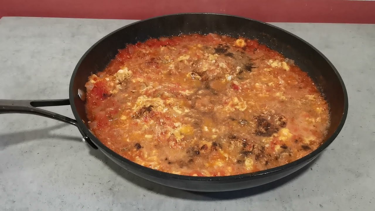 Помидоры с яйцом (Jzz mzz) хорошая еда из простых ингредиентов