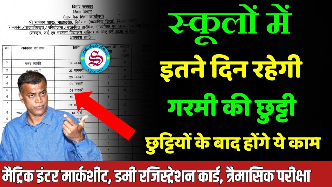 इतने दिन गर्मी की छुट्टी: matric inter marksheet ka kab aayega| dummy registration 2026