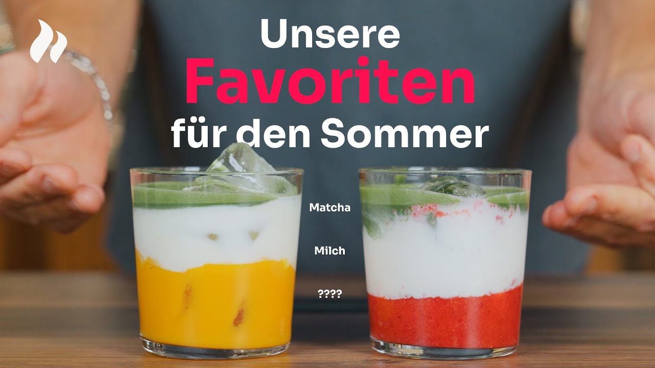 Mango Matcha Latte Zubereitung & Strawberry Matcha Latte