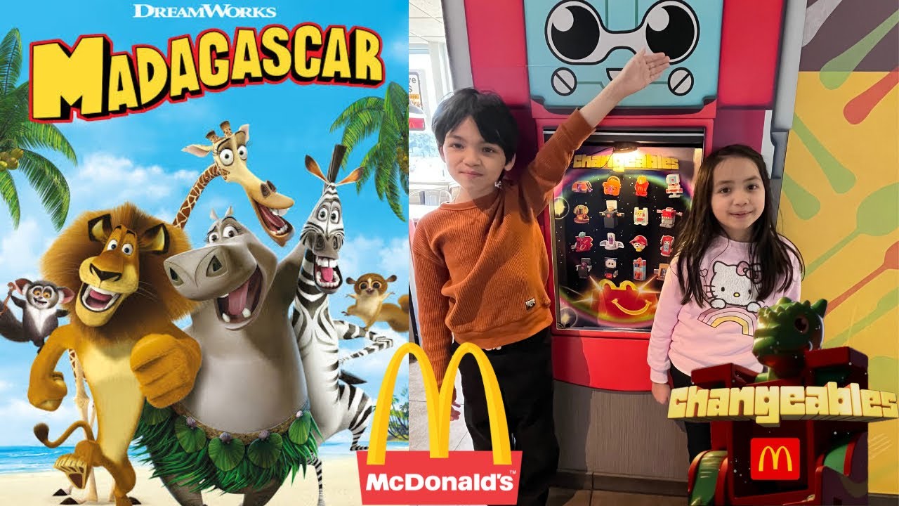 New Changeables Happy Meals at McDonalds + Madagascar Movie Watch Party!
