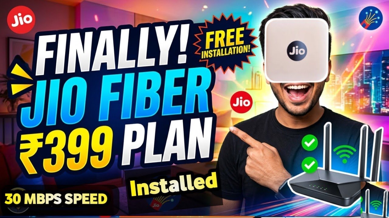 Finally Jio Fiber 399 Plan installed | Jio 30 Mbps Plan | Speed, Plans, Installation, Benefits,