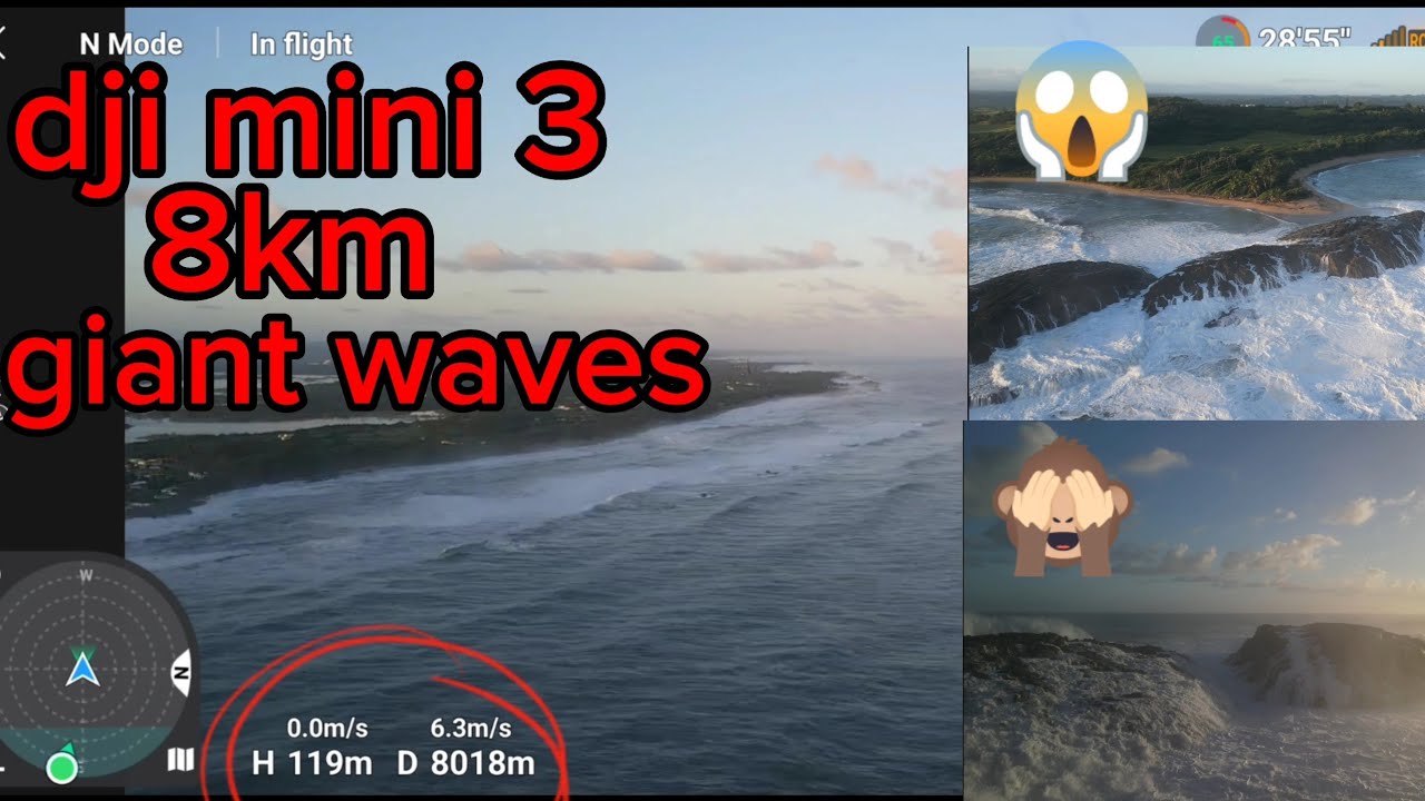 Dji mini 3 8km big waves in a crazy flight #djimini3pro #djimini2 #djimini3 #dji #distance #xenonsky