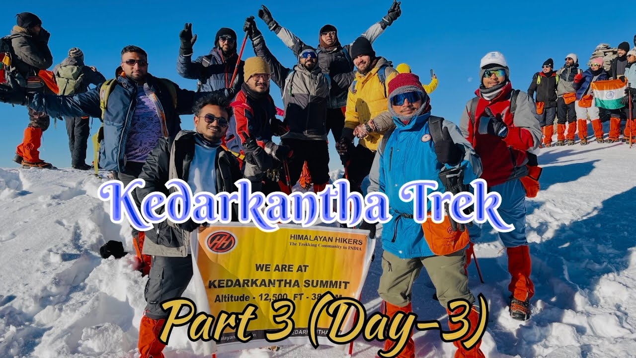 Kedarkantha Trek Part 3 (Summit Day) #kedarkantha #trekking #snowtrekking #himalayantrip 