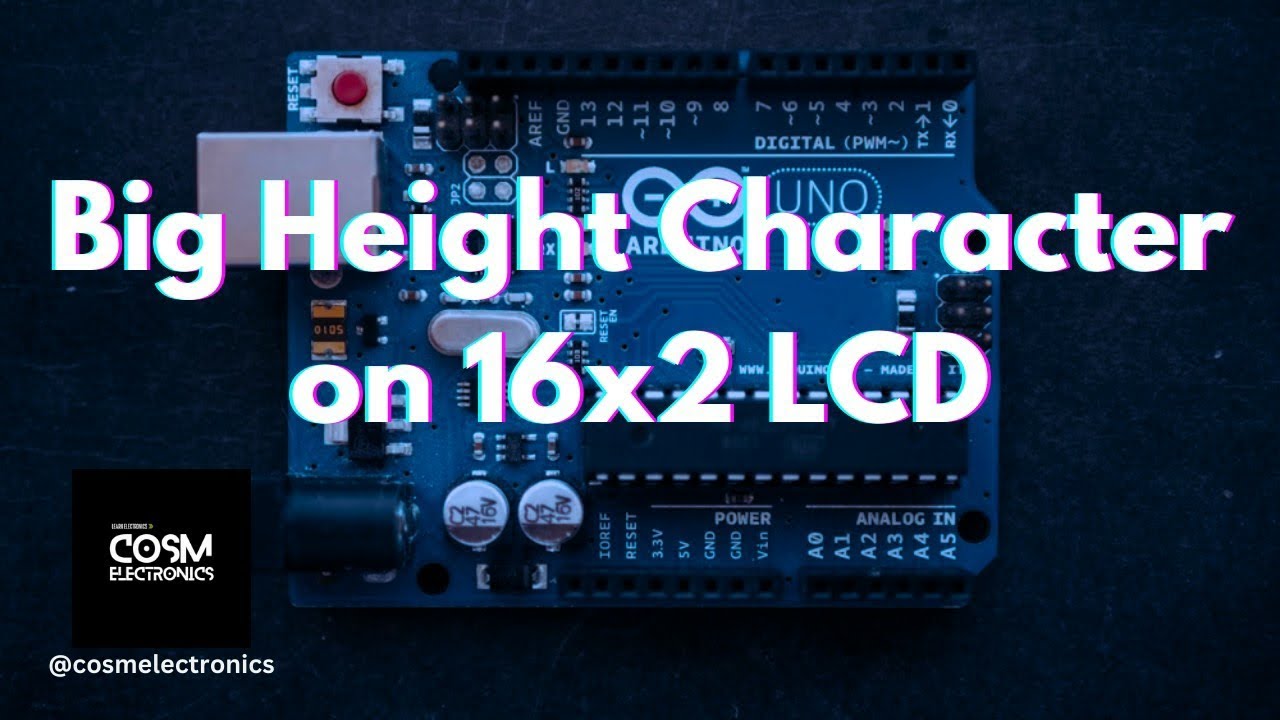 Big Height Character on 16x2 LCD 💡 