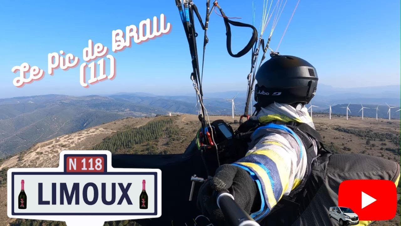 PARAPENTE près de LIMOUX (11) au PIC de BRAU 4K