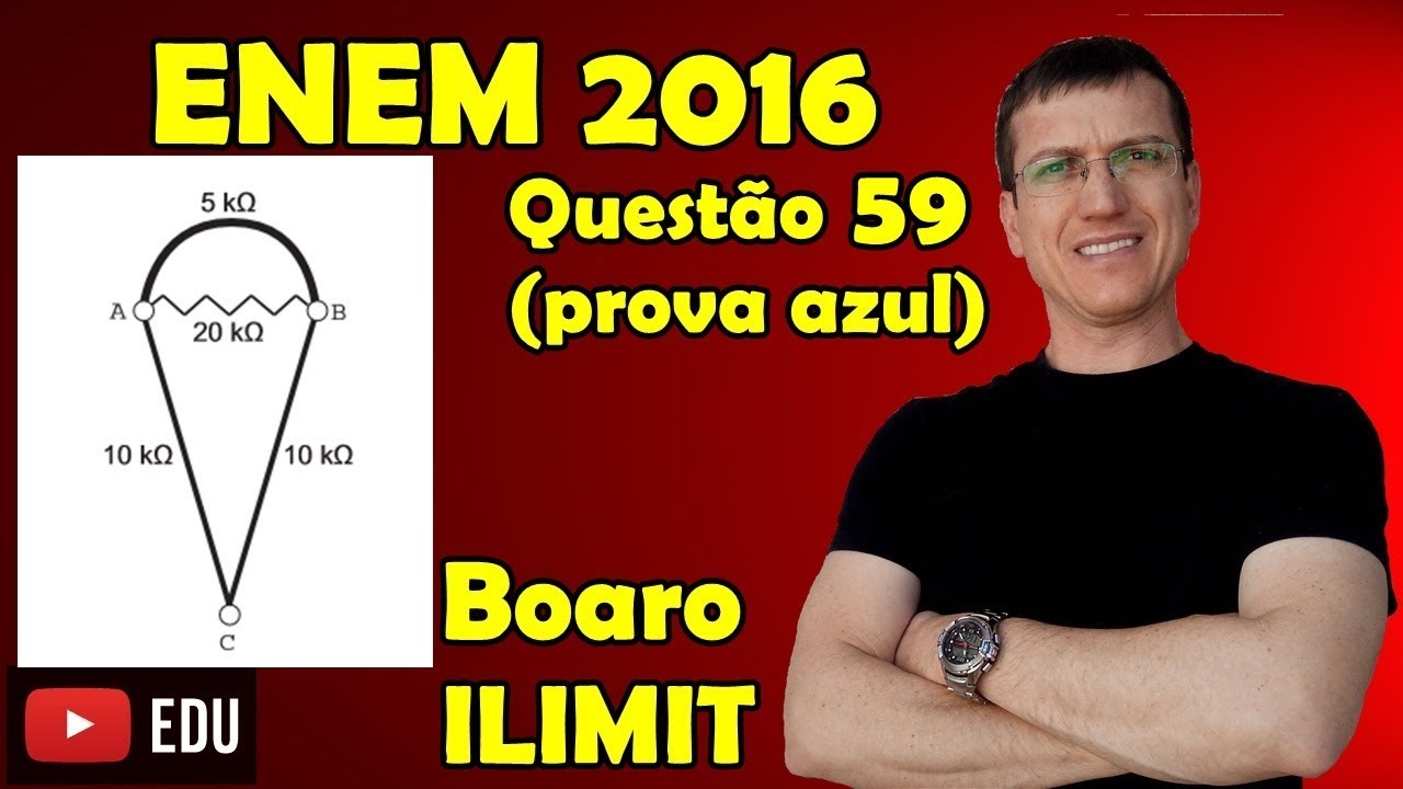 ENEM 2016 - QUESTÃO 59 - FÍSICA - PROVA AZUL - Prof  Boaro ILIMIT EDUCATION