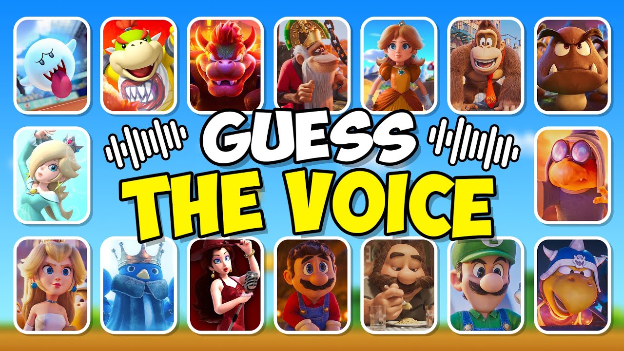 🍄 Guess Super Mario Bros Characters By Their Voice 🍑🐢🎶⭐