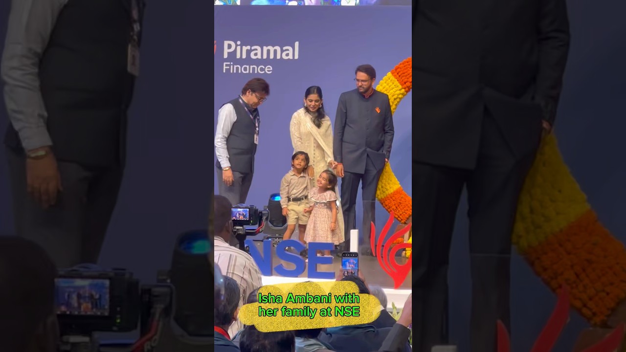 Isha Ambani with Her Kids at NSE 👶📈👑