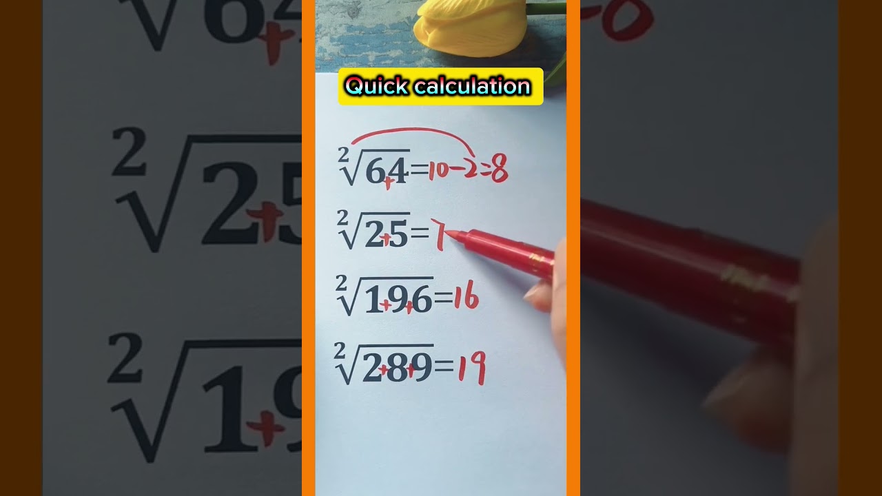 Square roots made simple! 🧠✍️ #QuickMath #MathHack #divination #multiplication #education #foryou
