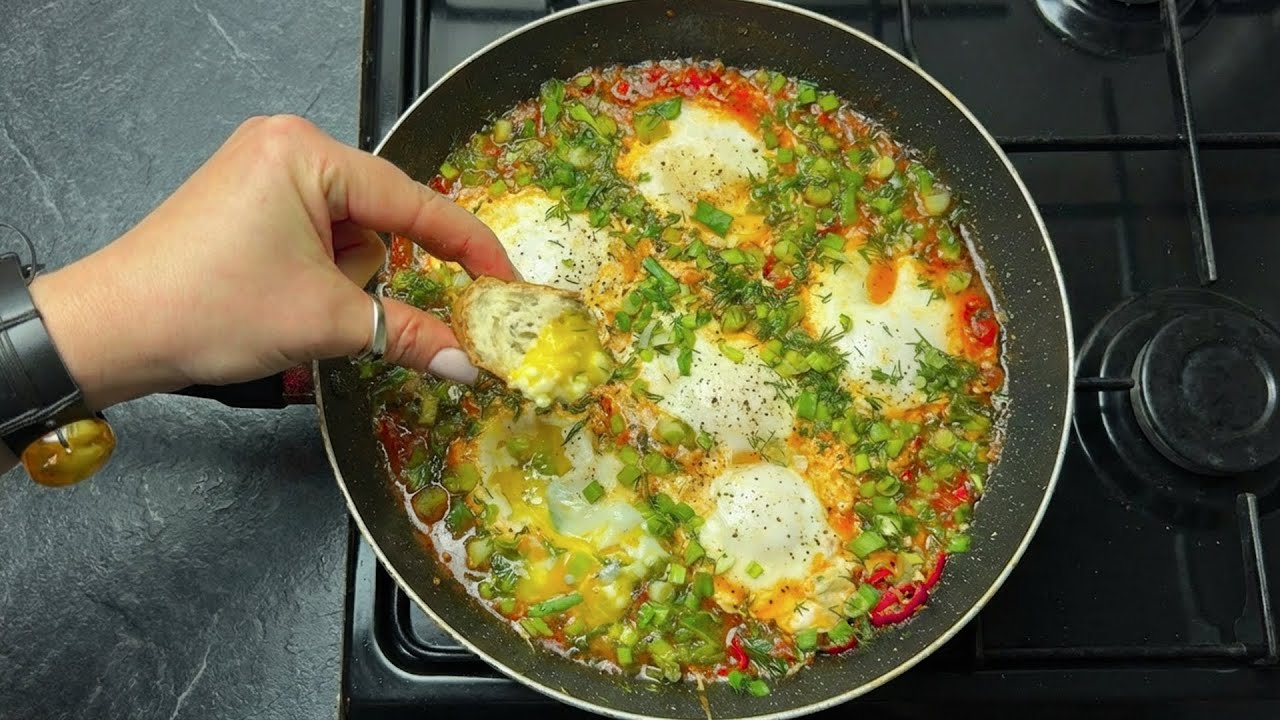 5 минут❗ Эта шакшука ОЧЕНЬ острая, но такая вкусная 🌶️🔥 #шакшука