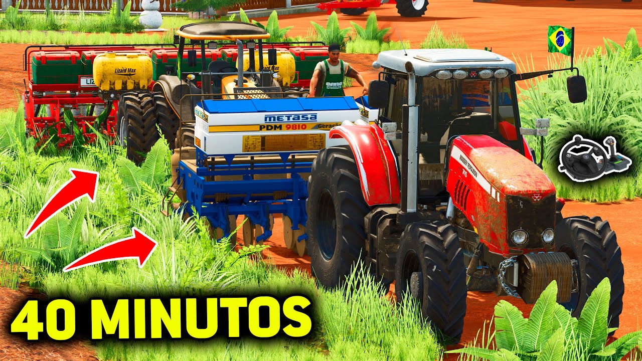 MEIA HORA DE PLANTIO COM VOLANTE REALISTA - FARMING SIMULATOR 25 - EP 22 (EM BUSCA DO SUCESSO T2)