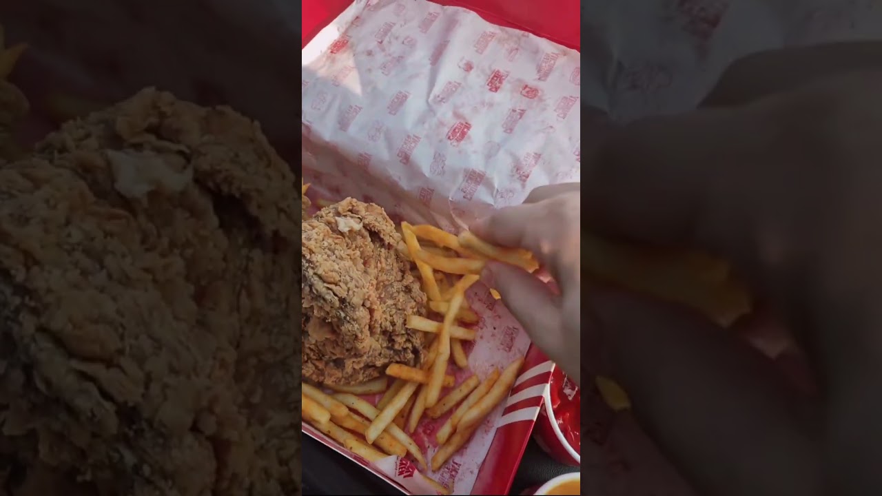 كرانشي تشكن ولا اروع مقرمش تستاهل تجربه مره ثانيه🍗🍟