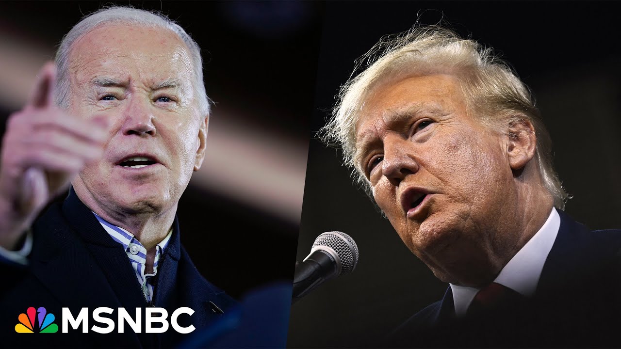 Contrasting campaign messaging from Biden and Trump as 2024 gets underway