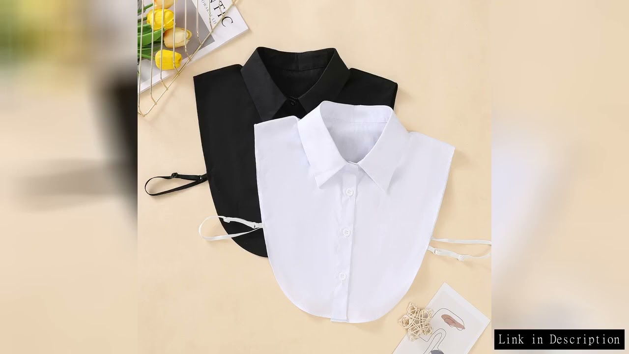 Women's Fashion Cotton Fake Collar, Simple Half Shirt Style Fake Collar, Versatile and Convenient De