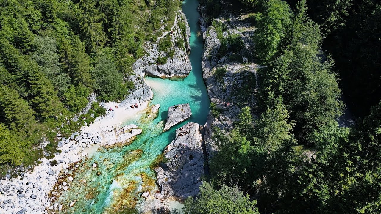 Freediving Soča river Slovenia (Slovinsko) 2017