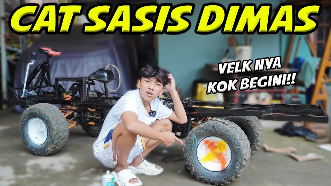 CAT SASIS DIMAS!! DIBANTUIN AYAH DAN KA ADIT DIMAS CAT SASIS DAN SIAP NAIK BAK!