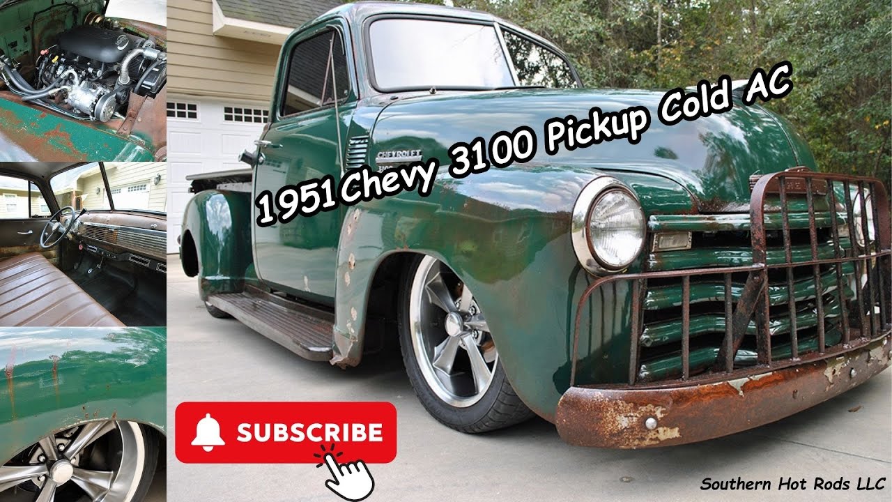 Classic Chevy Pickup Truck.1951 Chevy 3100. Pro Touring. LS Swap . Patina Southern Hot Rods