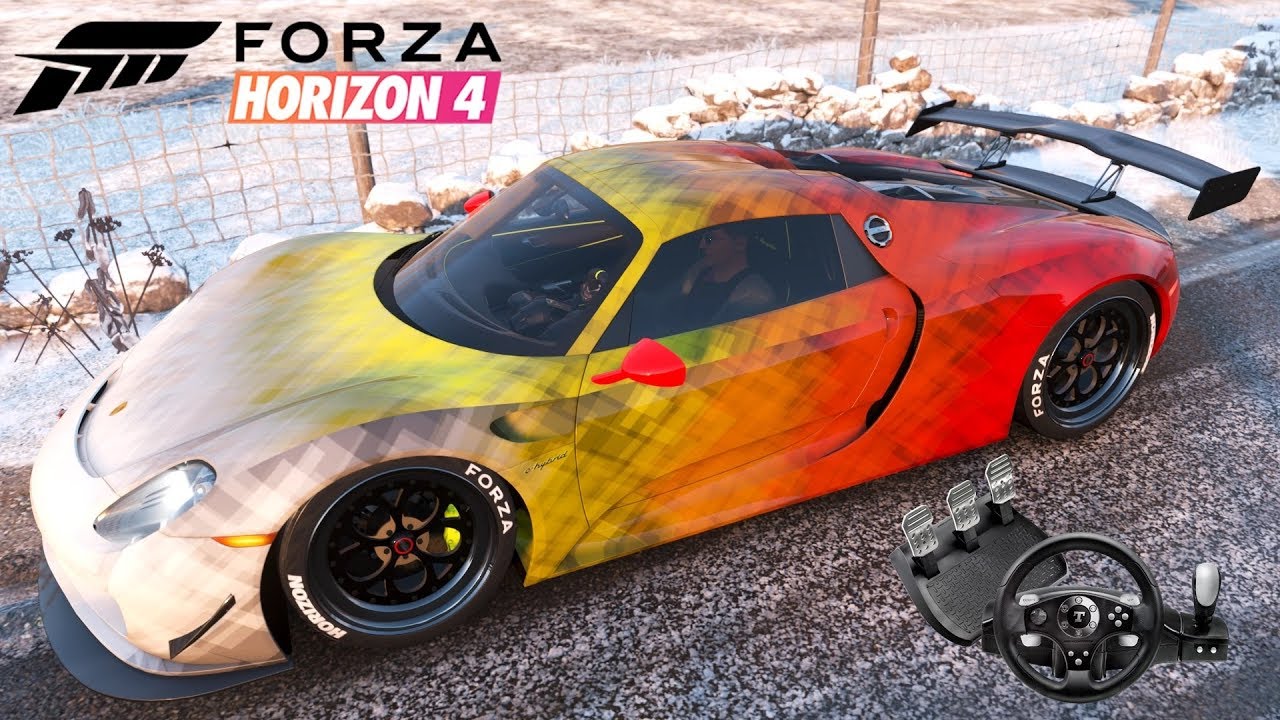 Porsche Spyder 918 com Volante Thrustmaster T300 - Forza Horizon 4