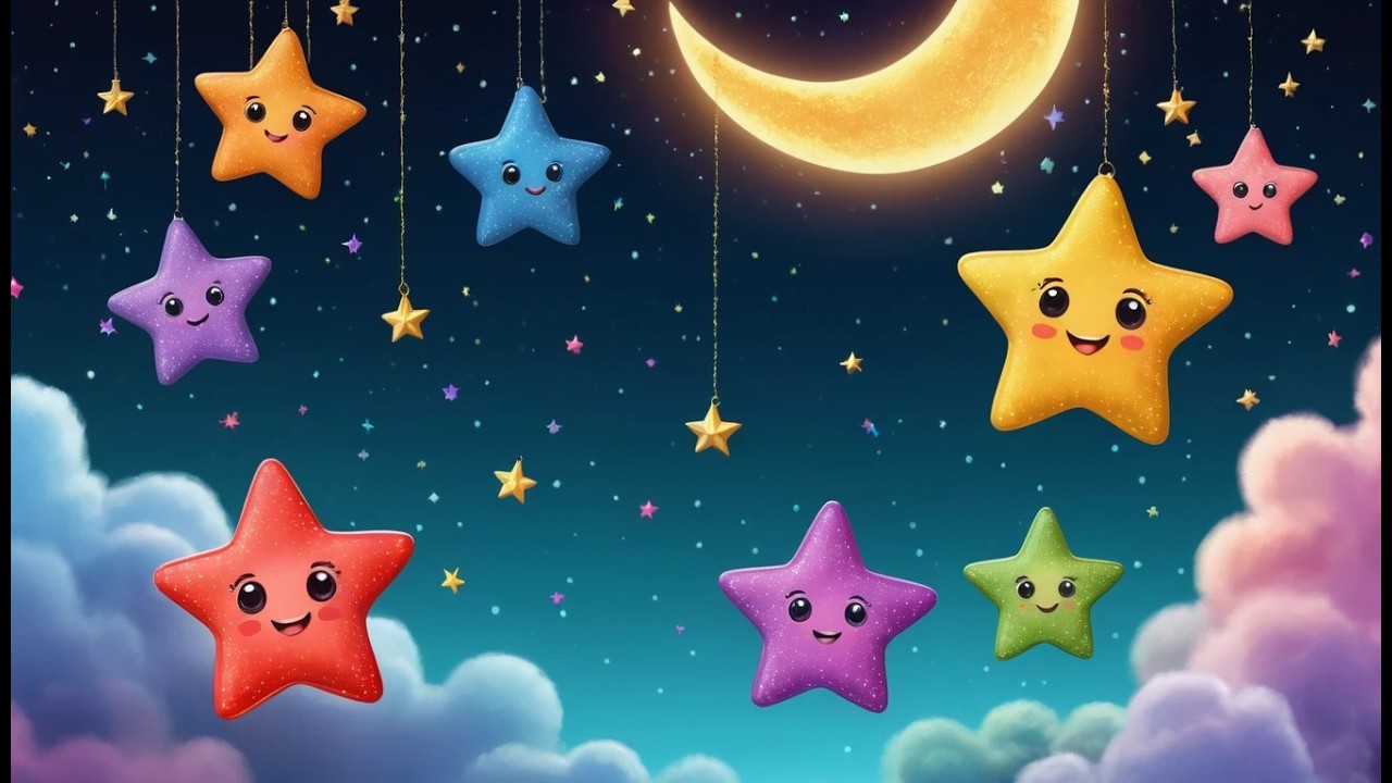 Six Little Toy Stars Twinkle Twinkle Twin | Magical Bedtime Song for Kids