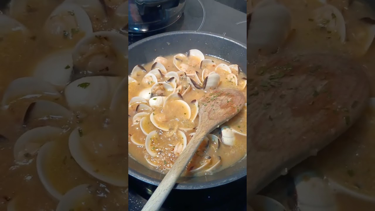 Judías blancas de bote, con almejas 