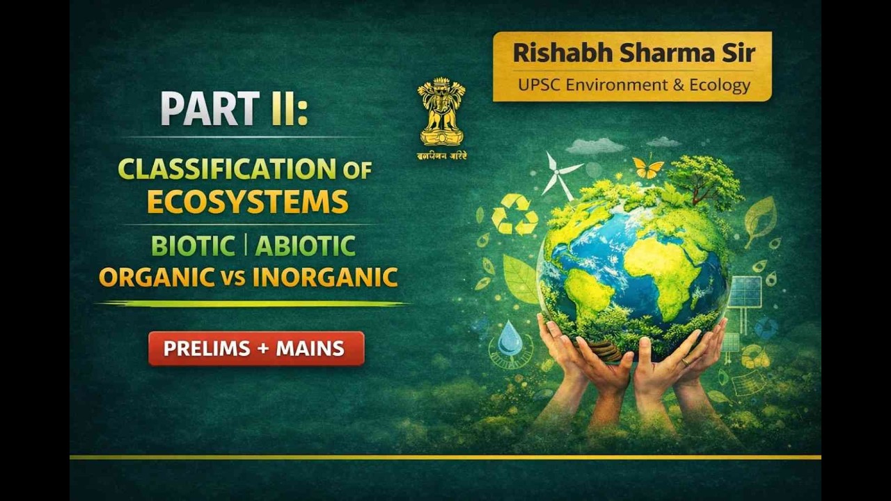 Classification of Ecosystems | Biotic vs Abiotic | Organic vs Inorganic | Ecology Lecture 02