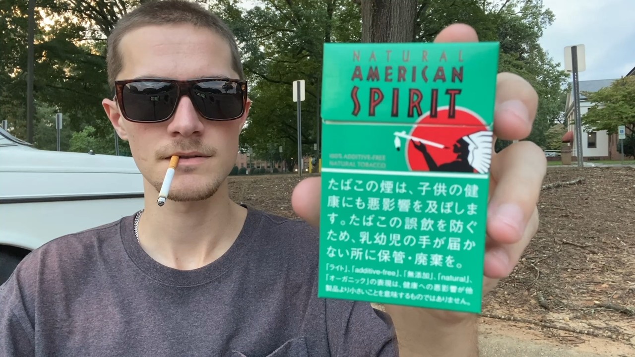 Smoking an American Spirit Organic Mint Light Cigarette - Review