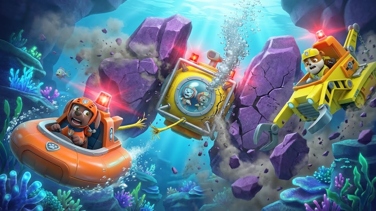 Deep Sea Rescue Mission: The Coral Cave Trap! 🌊⚓ PAW Patrol Animation | HappyCritter World