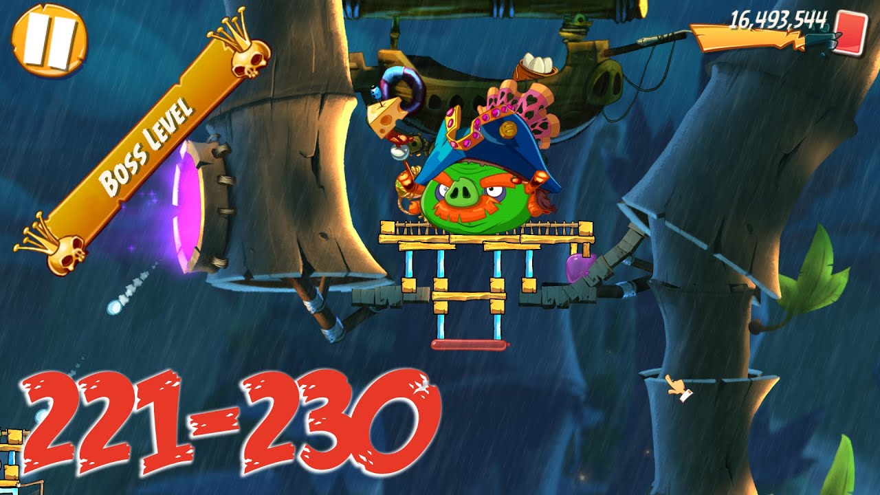 BAMBOO FOREST MISTY MIRE - ANGRY BIRDS 2 PC LEVEL 221-230 BOSSLEVEL FOREMAN PIG