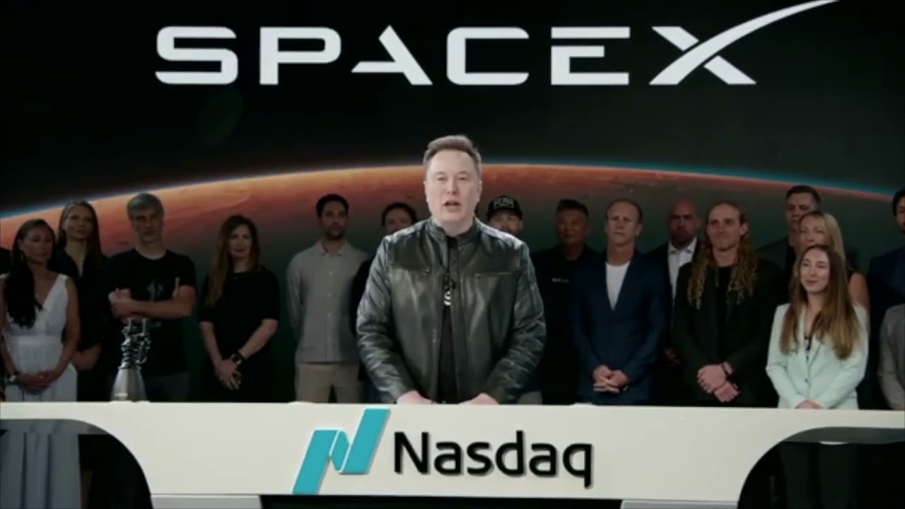 Компания SpaceX вышла на биржу! Илон Маск позвонил в колокол, открывающий торги на NASDAQ 🚀