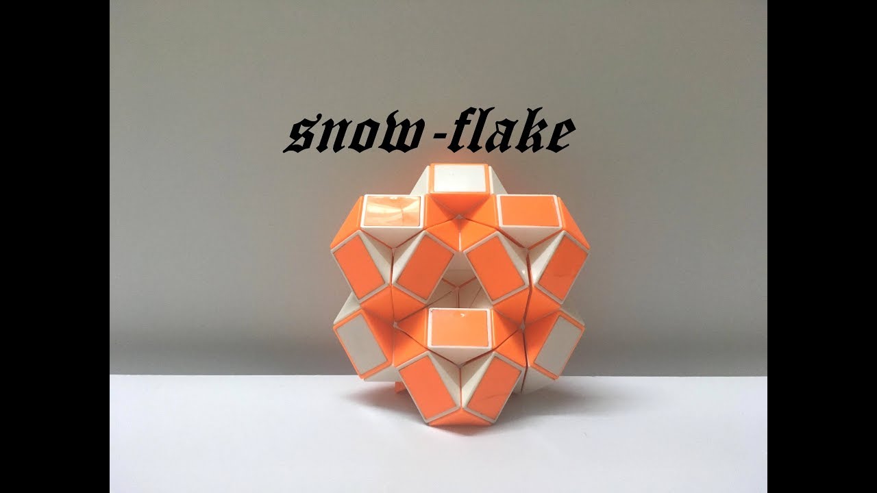 SLOW TUTORIAL - Magic Ruler or Rubik's Snake 48 - Snow-flake