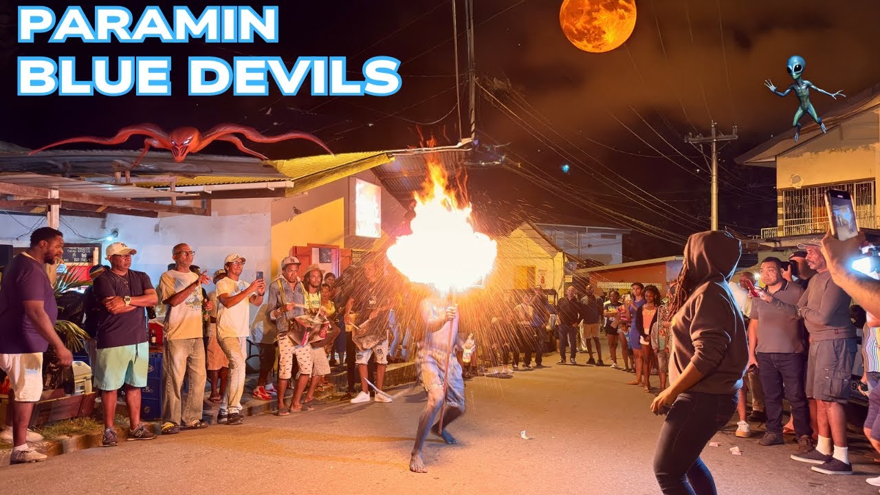 Карнавал в Тринидаде 2025 года — Paramin Blue Devils — это традиция карнавала с вкуснейшей едой!