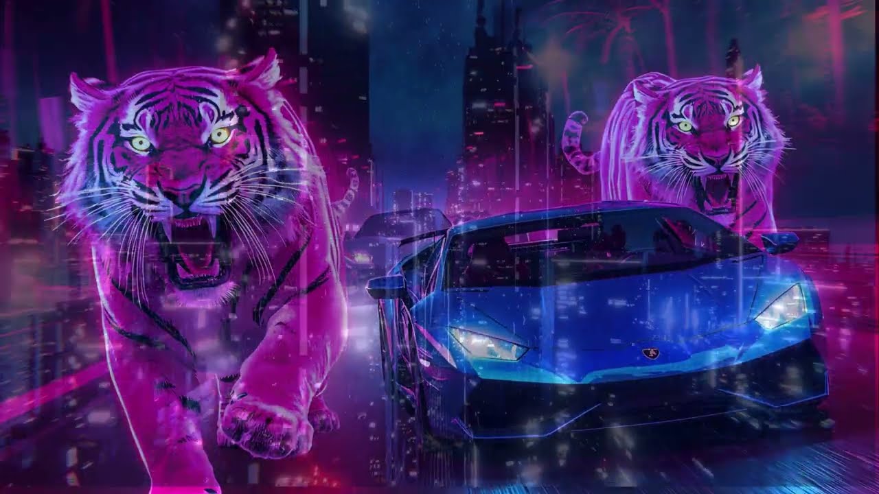 NEON TIGER  Dark Trap EDM Anthem of the City Night | AI Music Visual
