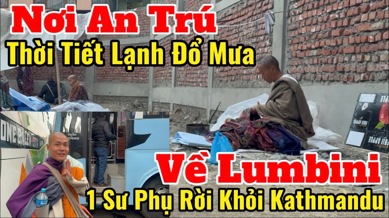 Nơi An Trú Của Thầy Minh Tuệ & Các Sư Phụ Thời Tiết Thay Đổi Đổ Mưa | 1 Sư Phụ Về Lại Lumbini 24/2